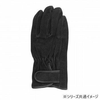 小野商事 エース 牛床革手袋 オイル加工 マジックテープ 内綿 黒帯 AG4831