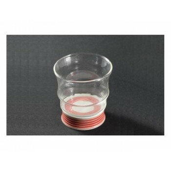 有田浪漫ロックグラス　ライン　レッド・INT-103-3-3