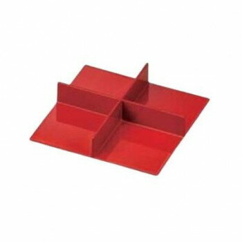 底板付十字仕切マルチプレート　赤　41322165