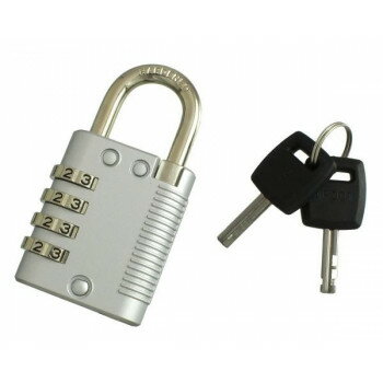 創造工房　鍵付4段文字合せ錠40mm　キー2本付き　G-227