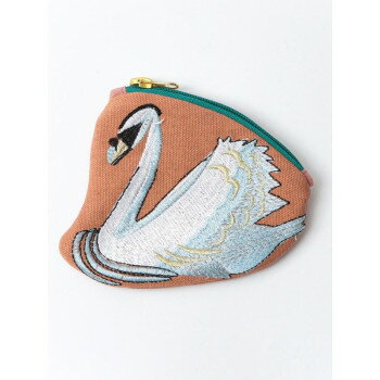 東京かんかん スワン刺繍ポーチ M26-1735