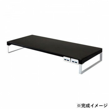整理用品 - LIHIT LAB.(リヒトラブ)　机上台　幅590mm　USB3.0ハブ付　黒　A-7334-24