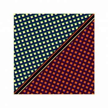 トレシー デザインクロス ツートンデザイン 24×24cm A 2424P-WOO TC3 ラテン柄