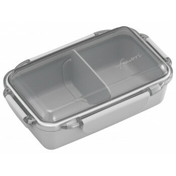 オーエスケー DUL No.3 DISH UP LUNCH ランチボックス(仕切付) PCD-500 グレー