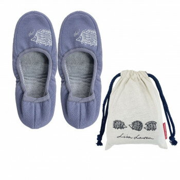 アセット スリッパ リサ・ラーソン はりねずみ携帯スリッパ ネイビー LS30007-NB