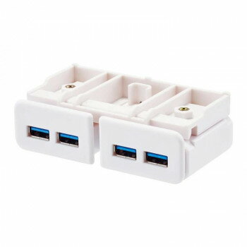 LIHIT LAB.(リヒトラブ)　USB3.0ハブ　机上台専用　白　A-7337-0