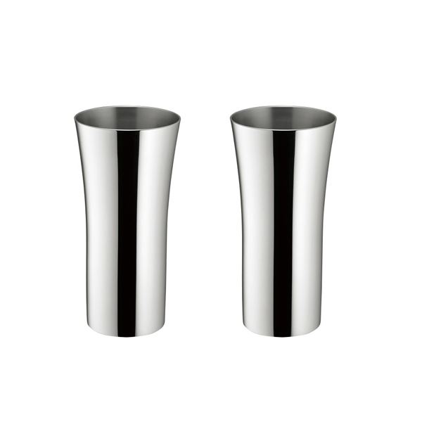 タンブラー/ビアマグ 【2PCS ミラー仕上げ】 直径約71×144mm TSUBAME製 プロofスティール 『YU-EN』 〔カフェ バー〕(3)