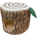 ウサギのふわふわ切り株ベッド (小動物用/冷暖房用品)