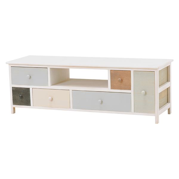 テレビ台 テレビボード 約幅113×奥行35×高さ38cm アンティークホワイト リビング ダイニング インテリ..