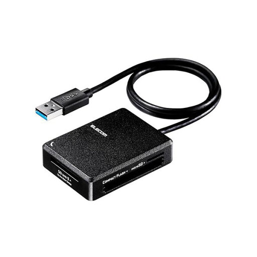エレコム メモリリーダライタ/超高速タイプ/USB3.0対応/ケーブル50cm/SD+microSD+MS+CF対応/ブラック MR3-C402BK エレコム メモリリーダライタ/超高速タイプ/USB3.0対応/ケーブル50cm/SD+microSD+MS+CF対応/ブラック MR3-C402BK