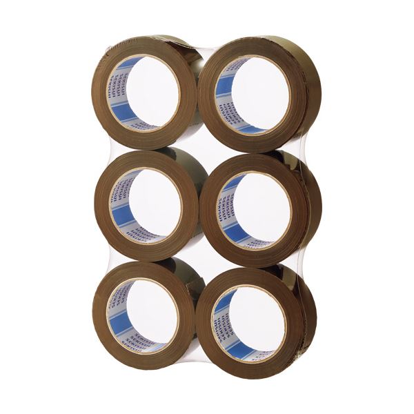 積水化学工業OPPテープ No.882E 48mm×100m 厚み約0.052mm 茶 P82B3JA 1パック（6巻）(4)