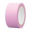 (まとめ) TANOSEEカラー養生テープ 50mm×25m 厚み約0.105mm ピンク 1巻 【×5セット】(4)