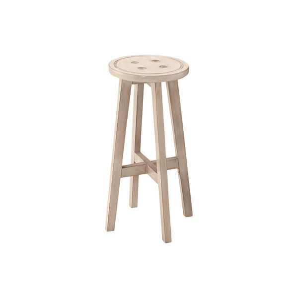 カウンターチェア ハイチェア 幅28cm アイボリー 木製 ボットーネ リビング ダイニング 店舗 飲食店 インテリア家具