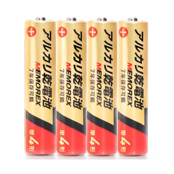 (まとめ）メモレックス・テレックス アルカリ乾電池単4形 LR03/1.5V 40S7 1セット（200本：40本×5パック）