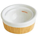 （まとめ）necoco 食べやすい 木目調 陶器食器 ドライフード向き【×3セット】 (犬猫用品/食器)