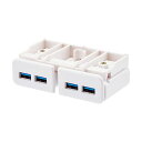 LIHIT LAB. USB3.0ハブ 机上台専用 A-7337-0-WH(2)