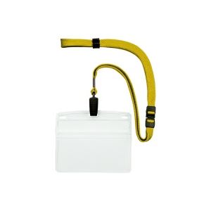 （まとめ）オープン工業 吊下げ名札クリップ ソフト横特大 NL-21-YE【×2セット】