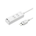 ■商品内容●USB出力合計2.4A仕様で、USB-Aポート、Type-Cポートともに最大5V・2.4A出力です。●差込口は、2P2個口のホコリ防止用のシャッター付きです。●プラグは、火災発生の原因にもなりうるトラッキング火災を予防する絶縁カバー付きです。●狭い場所でも配線ができるスイング機能式のプラグを使用しております。■商品スペック■定格容量:14A・125V■PSE適合規格:あり■USBポート定格出力:DC5V・2.4A■差し込み口形状:2P■プラグ形状:2P■プラグ仕様:スイング式■絶縁キャップ:あり■差込口タイプ:ノーマルタイプ■差込口間隔:28mm■差込口数:2個口■シャッター:あり■USBポート数:2ポート USB-Aが1ポート Type-Cが1ポート■コード導体サイズ:VFF 1.8平方ミリメートル×2芯■コード仕上り外形寸法:約4.2×7.6mm■電源コード長:2m■二重構造:あり■コード色:ホワイト■主な対応国:日本■保護機能:過電流保護あり■使用地域:日本国内のみ。日本以外ではご使用いただけません。■送料・配送についての注意事項●本商品の出荷目安は【4 - 6営業日　※土日・祝除く】となります。●お取り寄せ商品のため、稀にご注文入れ違い等により欠品・遅延となる場合がございます。●本商品は仕入元より配送となるため、沖縄・離島への配送はできません。[ TAP-B101UC-2W ]