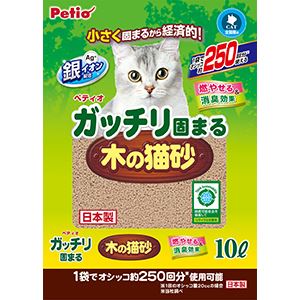 （まとめ）ガッチリ固まる木の猫砂 10L【×2セット】 (猫砂)