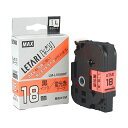 【5セット】 MAX ラミネートテープ 5m巻 幅12mm 黒字・蛍光赤 LM-L512BRF LX90270X5