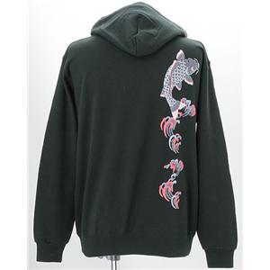 驚愕の10柄！まっちゃん愛用ブランド 語れる立体和柄パーカー　登鯉　L(4)