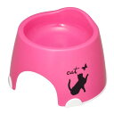 (まとめ)猫専用フードボウル すべり止め付 ピンク【×5セット】 (猫用品)