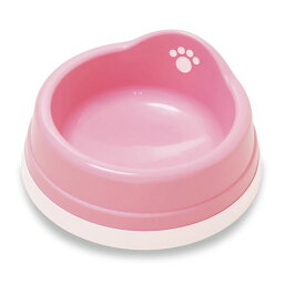 （まとめ）すべり止め付きペット皿 小 ライトピンク【×5セット】 (犬猫用品/食器)