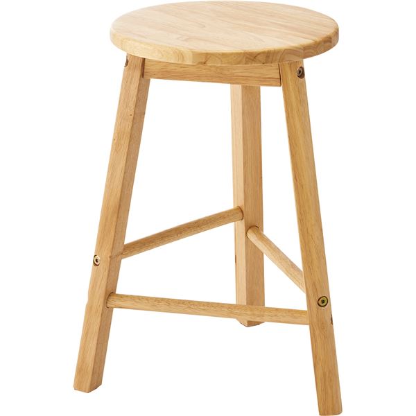 スツール オットマン 約幅33cm ナチュラル 天然木 ラバーウッド リビング ダイニング インテリア家具 ..