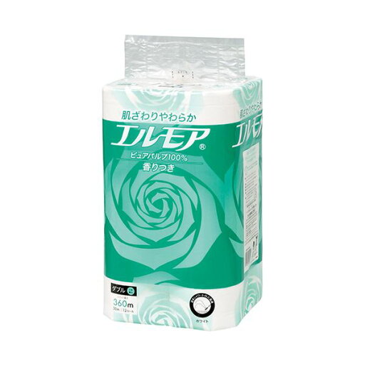 カミ商事 エルモアトイレットロール花の香り ダブル 30m 1セット(96ロール:12ロール×8パック) カミ商事 エルモアトイレットロール花の香り ダブル 30m 1セット(96ロール:12ロール×8パック)
