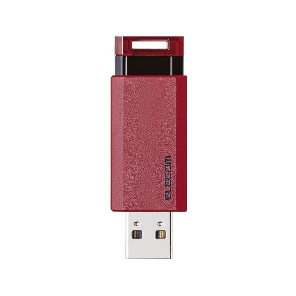 エレコム USBメモリ3.1 ノック式16GB MF-PKU3016GRD レッド