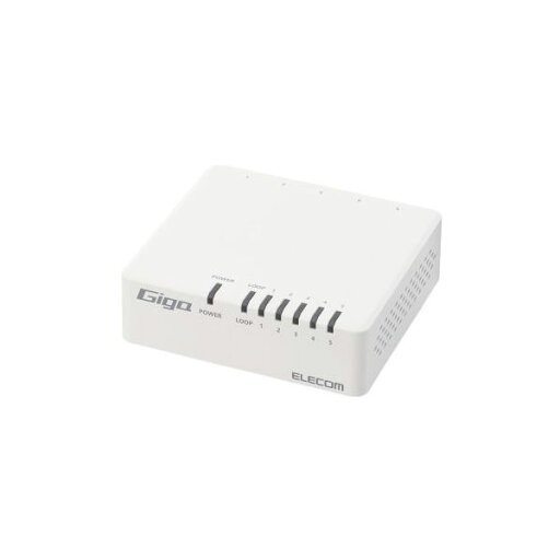 エレコム Giga対応5ポートスイッチ(プラ筐体/ACアダプター) EHC-G05PA4-W エレコム Giga対応5ポートスイッチ(プラ筐体/ACアダプター) EHC-G05PA4-W