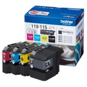 brother ブラザー工業 インクカートリッジ 純正 【LC119/115-4PK】 4色パック brother ブラザー工業 インクカートリッジ 純正 【LC119/115-4PK】 4色パック