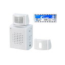 YAZAWA 人感アラーム + アルカリ乾電池 単3形10本パックセット SLV12WH+HDLR6/1.5V10P(2)