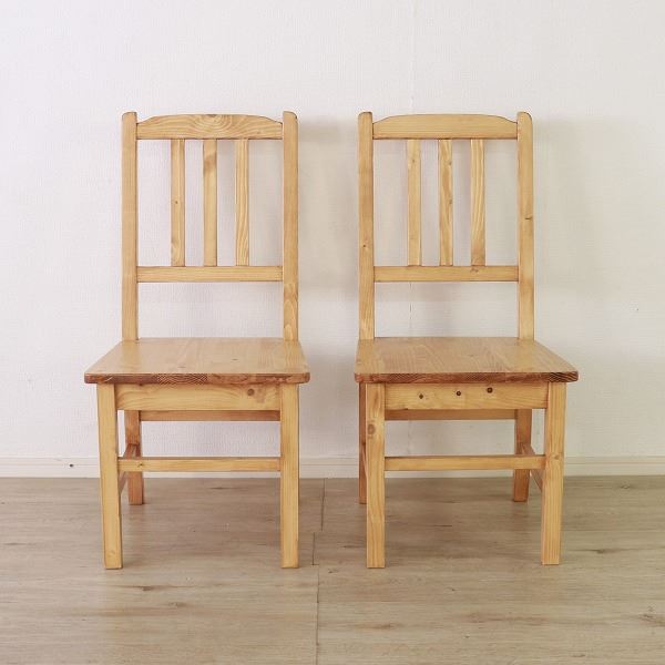 【同色2脚組】 ダイニングチェア LBR ライトブラウン 組立品【代引不可】