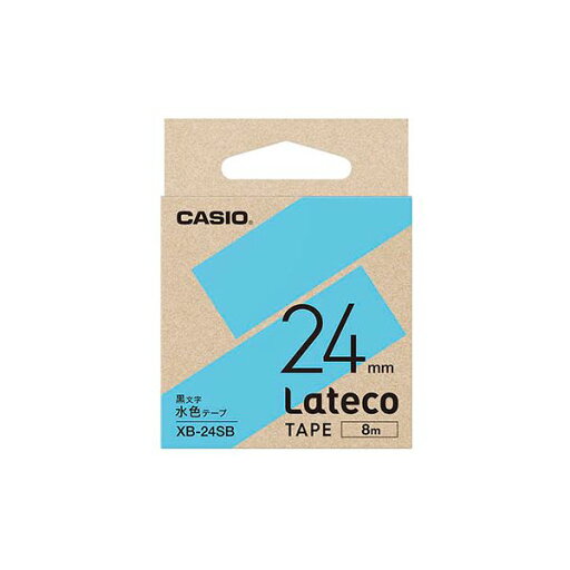 【5個セット】 カシオ計算機 Lateco専用詰替用テープ/水色に黒文字/24mm XB-24SBX5 【5個セット】 カシオ計算機 Lateco専用詰替用テープ/水色に黒文字/24mm XB-24SBX5