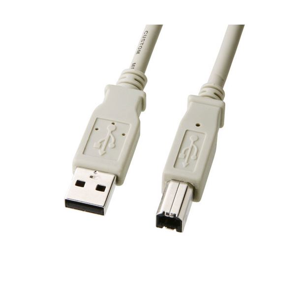 ■商品内容【ご注意事項】この商品は下記内容×5個セットでお届けします。【商品説明】USB2.0規格・USB1.1規格準拠のパソコンやUSBハブ、USB機器を接続する時に使用するケーブルです。（「シリーズA」コネクタを持つ機器と「シリーズB」コネクタを持つ機器とを接続します。）●USB2.0/1.1両対応 USB2.0の「HI-SPEED」モードに対応した高品質ケーブルです。USB2.0で規定された ケーブルの電気特性を満たしていますので、USB2.0/1.1の機器を接続することができます。●簡易包装 パッケージを簡素化していますので、輸送時にはかさ張らず、開梱後にもごみが少ない簡易包装パッケージのUSBケーブルです。●無鉛ハンダ 土壌や地下水などの環境汚染の原因となる鉛を含まない無鉛ハンダを使用しています。●焼却配慮パッケージ 非塩ビ素材を使用していますので焼却時に有害な物質を発生せず、環境に優しいパッケージです。●2重シールドケーブル 銅製高密度編み組シールド材の内側に密閉型のアルミシールド処理を施し、低域から高域までほとんどのノイズから大切なデータを守ります。●ツイストペアケーブル（信号線）芯線を2本ずつよりあわせたノイズに強いツイストペア線を使用しています。●モールドコネクタ 内部を樹脂モールドで固め、さらに全面シールド処理を施していますので、外部干渉を防ぎノイズ対策も万全。耐振動・耐衝撃性にも優れています。●金メッキpin 錆にも強く経年変化による信号劣化の心配が少ない金メッキ処理を施したピン（コンタクト）を仕様しています。■商品スペック■ケーブル長：5m SR間■ケーブル径：5.0mm■コネクタ形状：USB Aコネクタオス-USB Bコネクタオス■線材規格(UL)：UL20276■規格：USB2.0/USB1.1 認証品ではありません※サイズ・重量の記載がある場合は概算表記です。■送料・配送についての注意事項●本商品の出荷目安は【4 - 6営業日　※土日・祝除く】となります。●お取り寄せ商品のため、稀にご注文入れ違い等により欠品・遅延となる場合がございます。●本商品は仕入元より配送となるため、沖縄・離島への配送はできません。[ KU-5000K3X5 ]