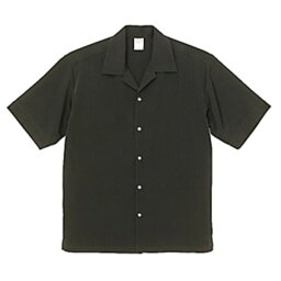 形状安定シルキータッチ半袖シャツ ブラック L