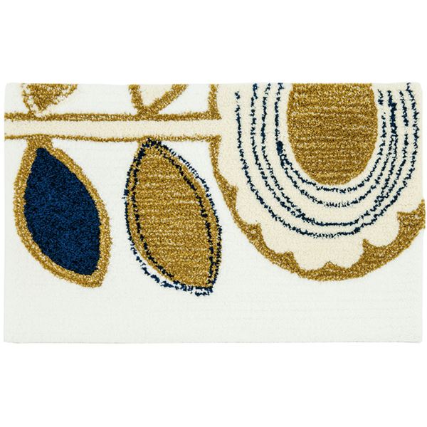 玄関マット 約幅45×長さ75cm サンフラワーマット アイボリー 日本製 防ダニ ホットカーペット可 デザインライフ スミノエ【代引不可】