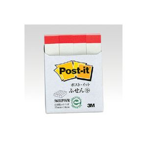 （まとめ） 住友スリーエム ポストイット(R) 再生紙 4個入り 横14×縦75mm 560RP-W／R 白（赤帯） 4個入 【×10セット】