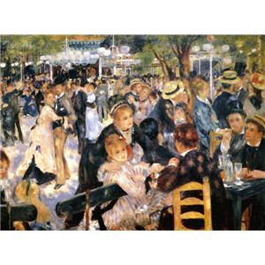 世界の名画シリーズ、プリハード複製画 ピエール・オーギュスト・ルノアール作 「ムーラン・ド・ラ・ギ..