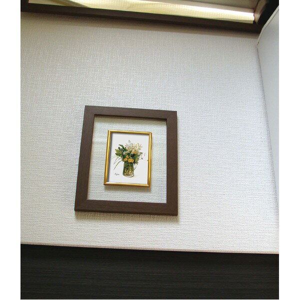 透明 フォトフレーム 写真立て ハガキサイズ 150×105mm対応可 ブラウン フレーム 化粧箱入り 日本製