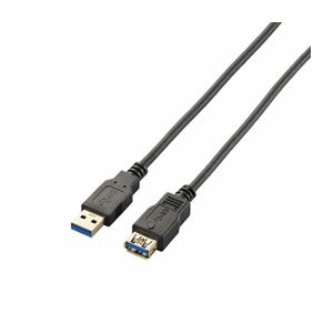 (まとめ)エレコム USB3.0延長ケーブル(A-A) USB3-E10BK【×3セット】