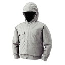 KU91410 空調服 R フード付き綿長袖ブルゾン FAN2200G・RD9261・LIPRO2セット シルバー L