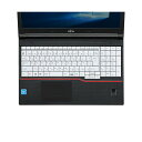 (まとめ) サンワサプライ ノート用シリコンキーボードカバー(富士通LIFEBOOKAシリーズ用) FA-SLIFEA2W 【×2セット】