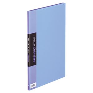 （まとめ） キングジム クリアファイルカラーベースハンディ A4タテ 10ポケット 背幅10mm 青 132CH 1冊..