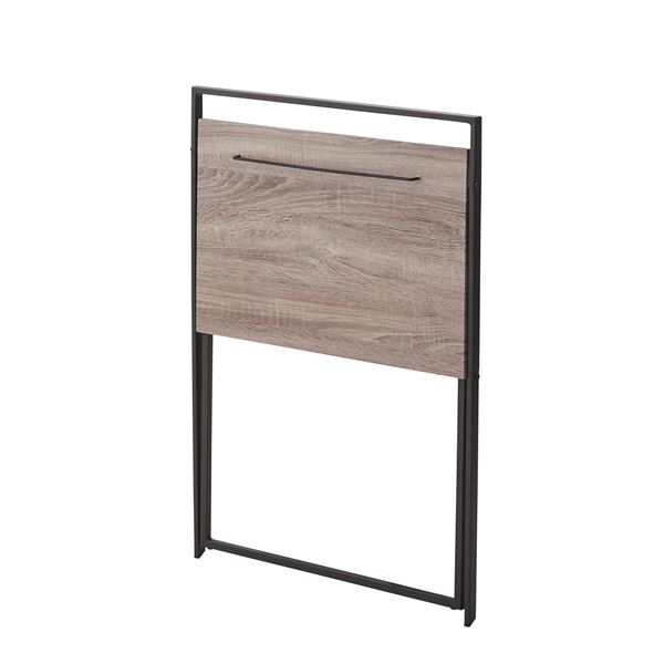 パソコンデスク ワークデスク 幅64cm ブラック スチールフレーム 木目調 フォールディングデスク リビング 在宅ワーク ゲーム [2]