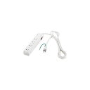 (まとめ) BUFFALO バッファロー 電源タップ 雷サージ防止/集中スイッチ付(4+4個口・2m) ホワイト BSTAPSDC820WH 【×2セット】(2)