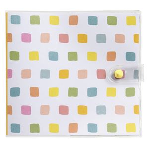 （まとめ） カバーポケットアルバム 溶着式／ましかく127判・1段ポケット台紙 水彩スクエア アカ-PV127..