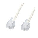 (まとめ) サンワサプライ やわらかスリムケーブル(白) TEL-S2-10N2 【×5セット】(3)