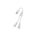 (まとめ)YAZAWA ACアダプター用分配延長コード Y02V2002WH【×5セット】(2)
